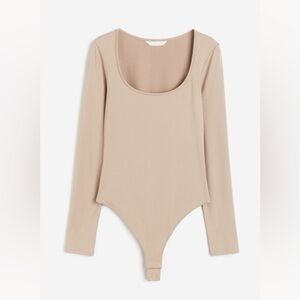 Nude Jersey Long Sleeve Bodysuit